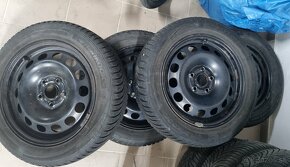 Predám plechové disky & zimné gumy 205/55R16 91T - 5