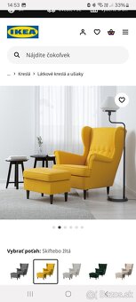 Ikea kreslo STRANDMON ušiak - 5