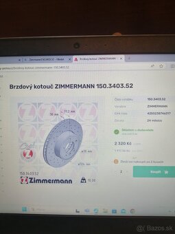 Přední brzdové kotouče Zimmrmann BMW - 5