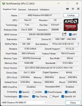 [Predám] MSI RX 6900 XT GAMING X TRIO 16G - 5