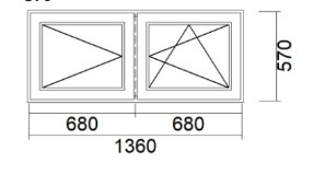 Plastové okno 1360x570 - 5