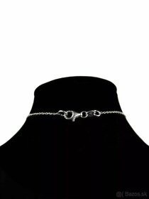 Strieborný dlhý náhrdelník s príveskami - nový - krabička - 5