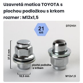 Matice kolesa M12x1.5 toyota - 5