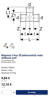 Geberit Mapress  T-kus + koleno - 5