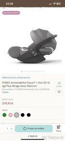 Predám CYBEX Cloud T i-Size Plus mirage grey Platinum - 5