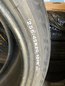 BRIDGESTONE 255/45 ZR20 - LETNÉ - AKO NOVÉ - HLBOKÝ VZOR - 5