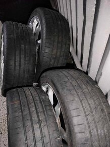 4ks alu disky Mercedes Benz 5x112 R17 pneu 215/45 r17 - 5