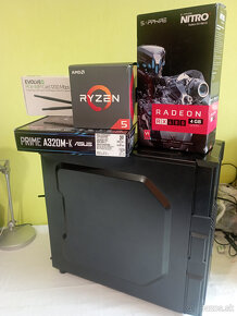 Predám PC AMD Ryzen 5, 8GB DDR4 RAM, 256SSD, 4TB HDD, RADEON - 5