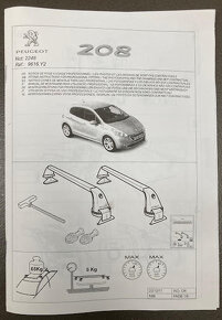 Nosiče strešné Peugeot 208 I., obj.č. 9616 Y2 - 5