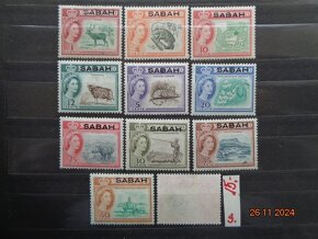 Poštové známky - BORNEO + SABAH +PITCAIRN ISLANS - 5