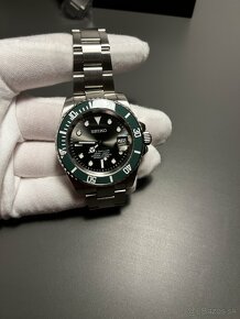 Seiko mod Submeriner Grey Green - 5