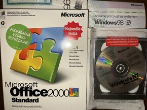 Windows 98 a 95 v original obale s fóliou a návodom >25r. - 5