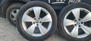 ORIGINÁL SADU KOLIES 5x112 R17 PNEU 215/55 R17 ŠKODA - 5