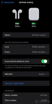 Používané Apple AirPods (2. generácie) MV7N2ZM/A - 5