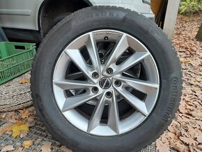 4ks zimne 215/65 R17 obute na alu diskoch - kodiaq, tarraco - 5