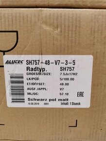 Škoda Fabia, Rapid, Scala alu disky 5x100 R17 ET48 - 5