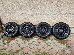 Plechové disky R15 5x112 + Zimné pneu 195/65 R15 - 5