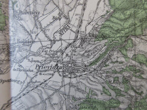 Mapa Prievidza, Bojnice, Mojtín, Nitr. Rudno, Pravno 1936 - 5