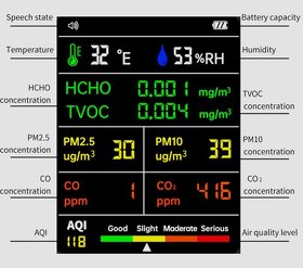 Merač kvality vzduchu v interieri 9 v 1 - 5