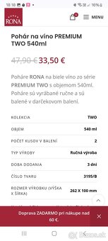 Pohár na vino premium two Rona - 5