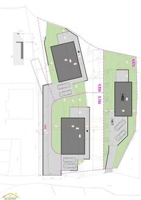 Predaj: 3 Stavebných pozemkov s IS a právoplatným SP v obci  - 5