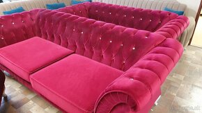 CHESTERFIELD ŠTÝL 3+2+ušák,SUPER CENA - 5