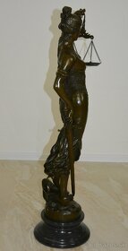 Bronzová socha - Justicia na mramoru - XXL-101 cm - 5