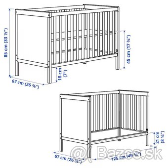 Predám detskú postieľku Ikea SUNDVIK s matracom - 5