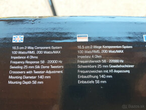 ESX HIGH END CAR AUDIO - dvojpásmové 16,5cm kompá 2x100W RMS - 5