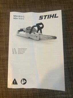 Predám  akumulátorovu reťazovú pílu STIHL MSA60.0C - 5