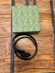 Gucci opasok velkost s kožený - 5