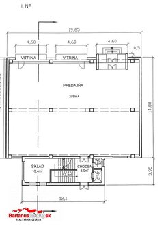 Na prenájom obchodné priestory s rozlohou 300 m2 v centre No - 5