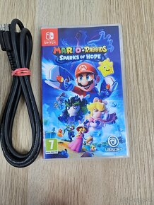 ✔️ Predám Nintendo Switch V2 + hra Mario + Rabbids + pamäťov - 5