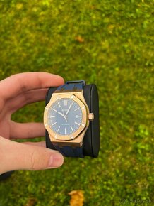 Seiko mod OAK Blue Rose gold - 5