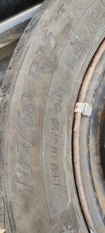 Zimná sada Škoda, Vw, Seat 5x100 R15, pneu 185/60r15 - 5