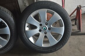 Original elektrony Škoda 5x112 R16 +zimné pneu 205/55 r16 - 5