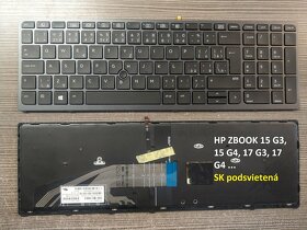 Klavesnice HP 4530S, 4535S, 4730 SK // HP Zbook 15 17 G3 G4 - 5