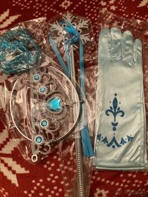 Nové doplnky Frozen Elsa kostým rukavičky, palička, korunka - 5
