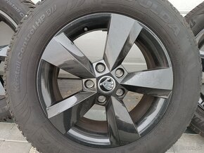 ALU disky Škoda 5x112 r16 ET43 zimné gumy 215/60 R16 - 5