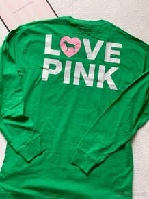 Victoria’s Secret Pink zeleny natelnik s trblietavym logom - 5