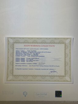 Andy Warhol "Converse" Limitovaná edícia_Certifikát - 5