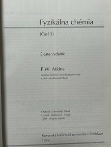 Predám vysokoškolsé učebnice fyzikálnej chémie v slovenčine - 5