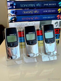 3X NOKIA 8810 CHROME / TOP STAV / 2X NOVÁ CHRÓMOVÁ BATERKA - 5