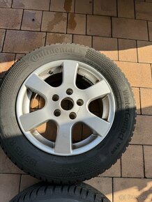 Sada zimných pneu na ALU diskoch 195/65 r 15 Continental - 5