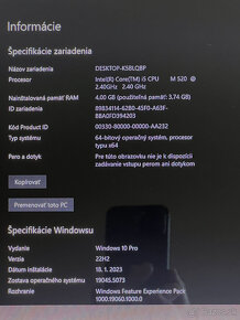 Predám Lenovo IdeaPad B560 | i5 | 4GB | 320GB | batéria K.O. - 5