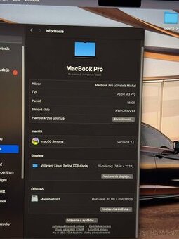 MacBook Pro 16" M3 PRO SK 2023 Vesmírne sivý - 5