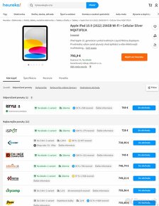 NOVÝ NEROZBALENÝ Apple iPad (10. gen.) 256GB + Cellular 5G - 5