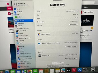 Macbook Pro 14" M4 10C 24GB RAM 1TB SSD strieborny QWERTY - 5