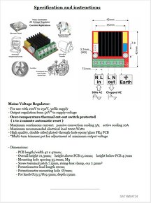 2000W Regulátor Module ╍ AC 230V PWM, SCR Triak - 5