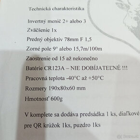 Predám nočné videnie predsádku FN 50 - 5